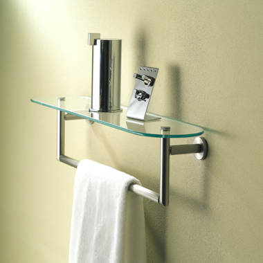 Delta glass shelf discount with towel bar